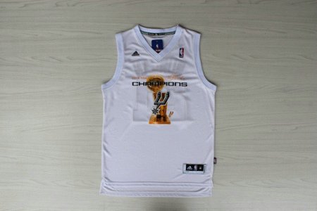 Maillot De Basket San Antonio Spurs Kawhi Leonard 2 2014 Championship Blanc
